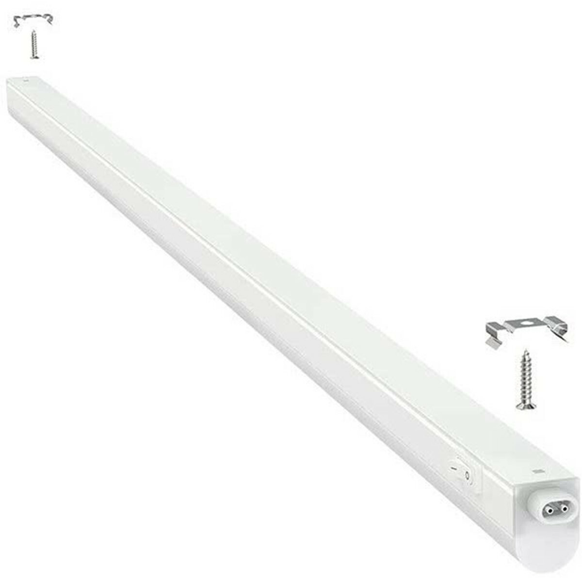 LED TL Leuchtstofflampe T5 mit Leuchtstofflampe - Aigi Timola - 60cm 1er - 8W - Tageslicht 6500K - Mattweiß - Kunststoff