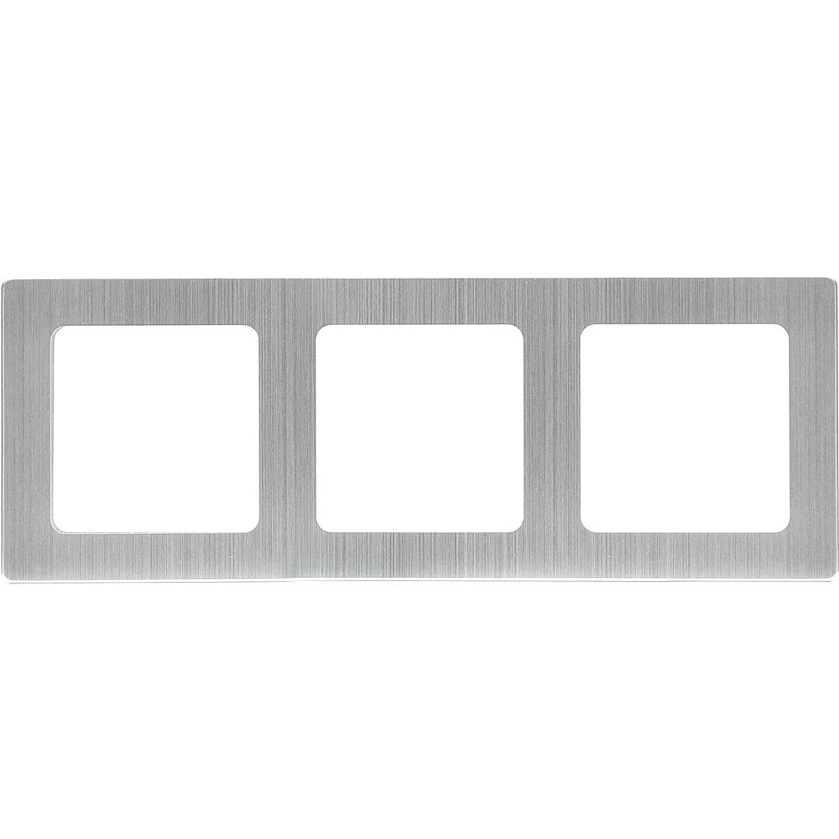 Abdeckrahmen - Aigi Jura - 3-fach - Quadrat - Aluminium - Silber