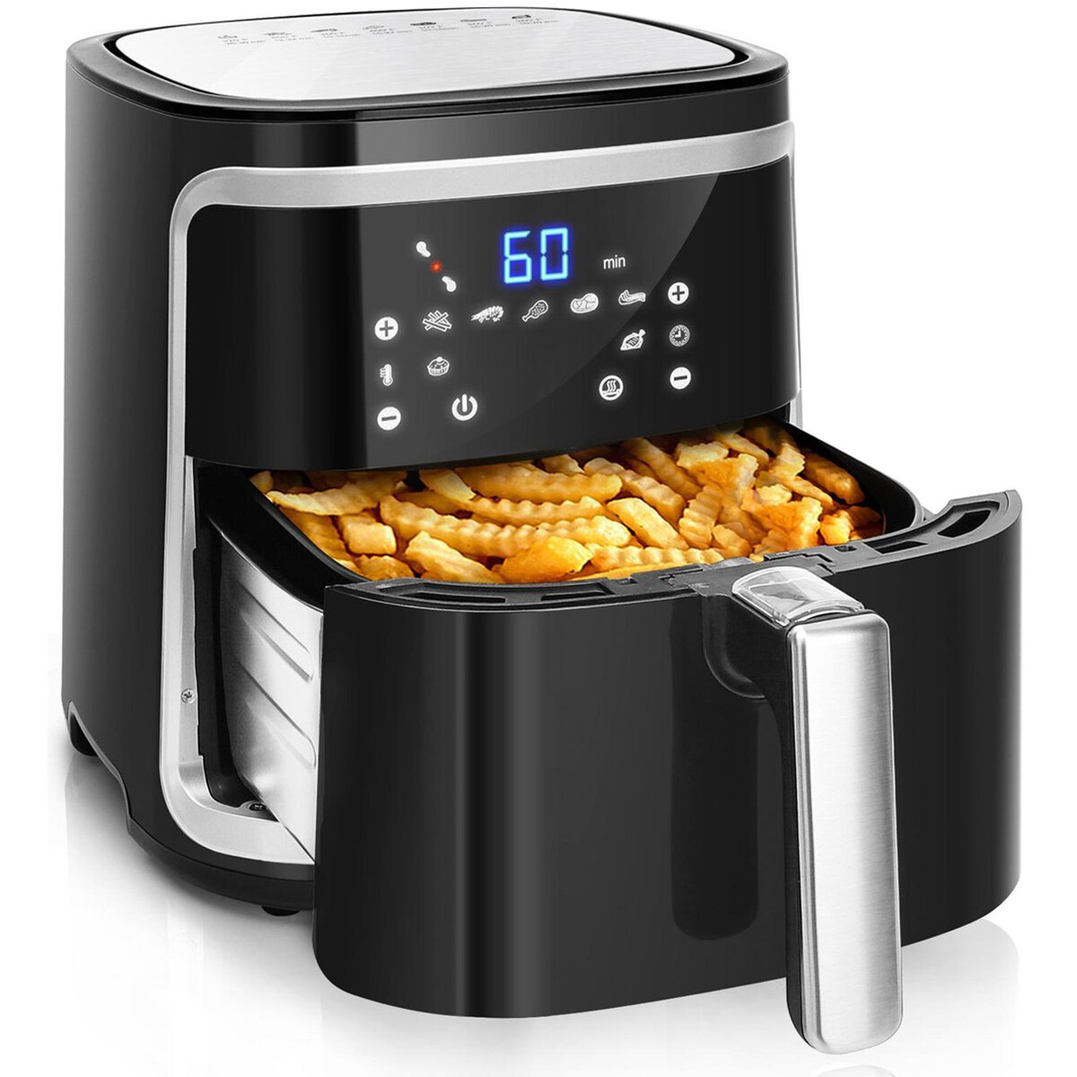 Airfryer - Aigi Frina - Heißluftfritteuse - Timer - 7 Liter - LED Touchscreen - Schwarz