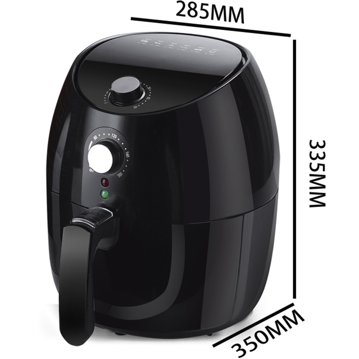 Airfryer - Aigi Hida - Heißluftfritteuse - Timer - 3.5 Liter - Schwarz