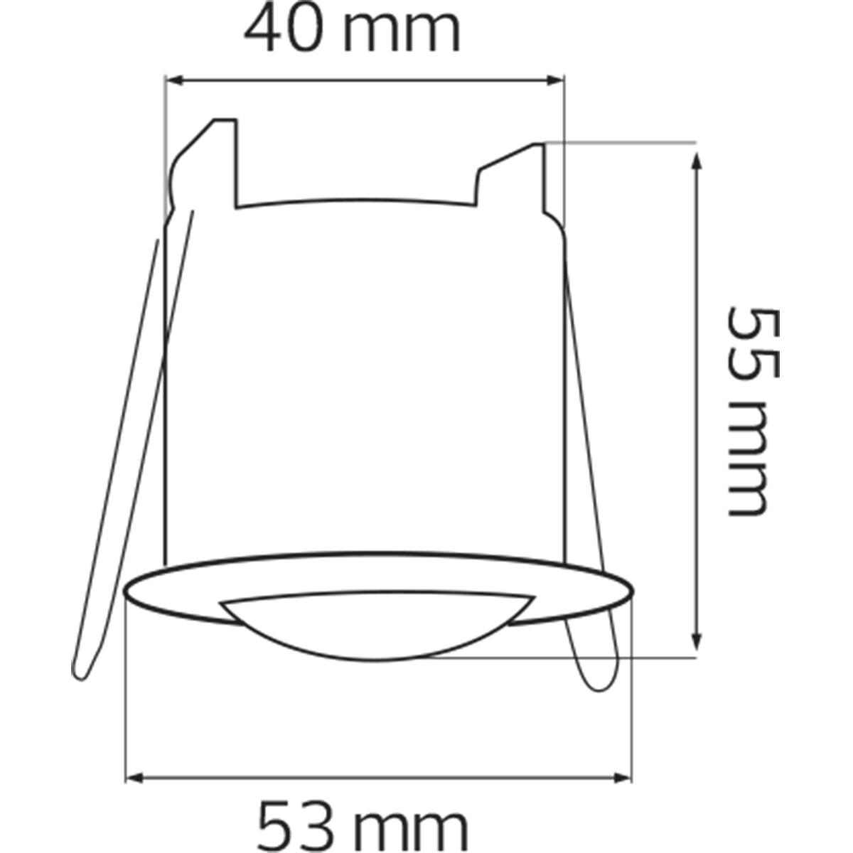 Bewegungsmelder PIR - Kozolux - 6m - Max 200W - 360° - Einbau - Rund - Weiß