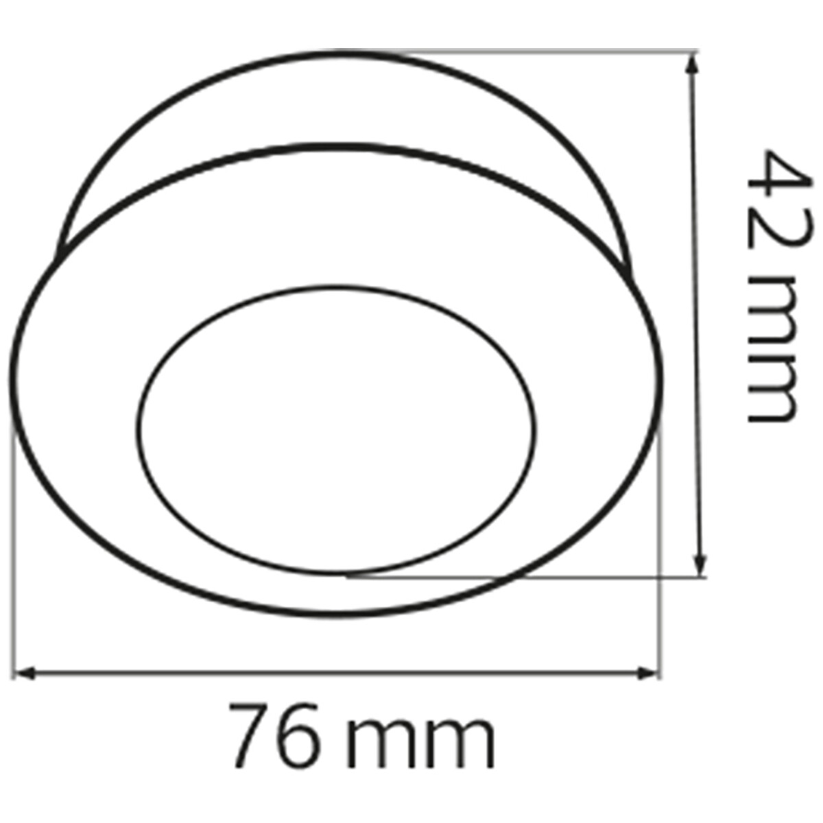 Bewegungsmelder PIR - Kozolux - 6m - Max 300W - 360° - Aufputz - Rund - Schwarz