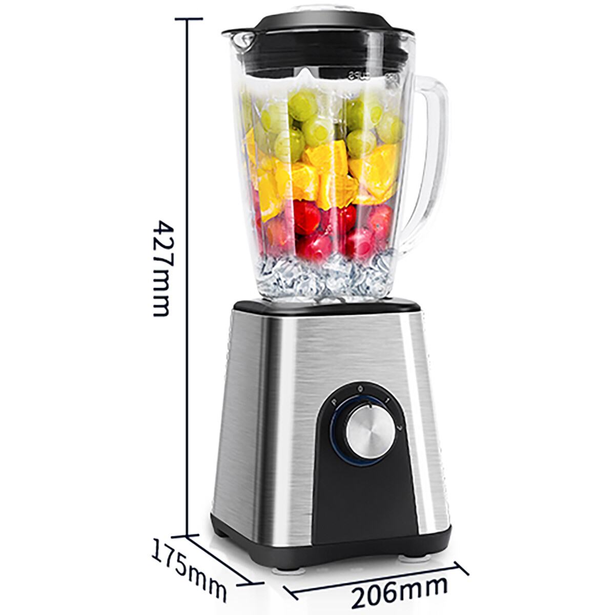 Smoothie-Maker - Aigi Archy - 1.8 Liter - 1200 Watt - Schwarz/Silber - RVS