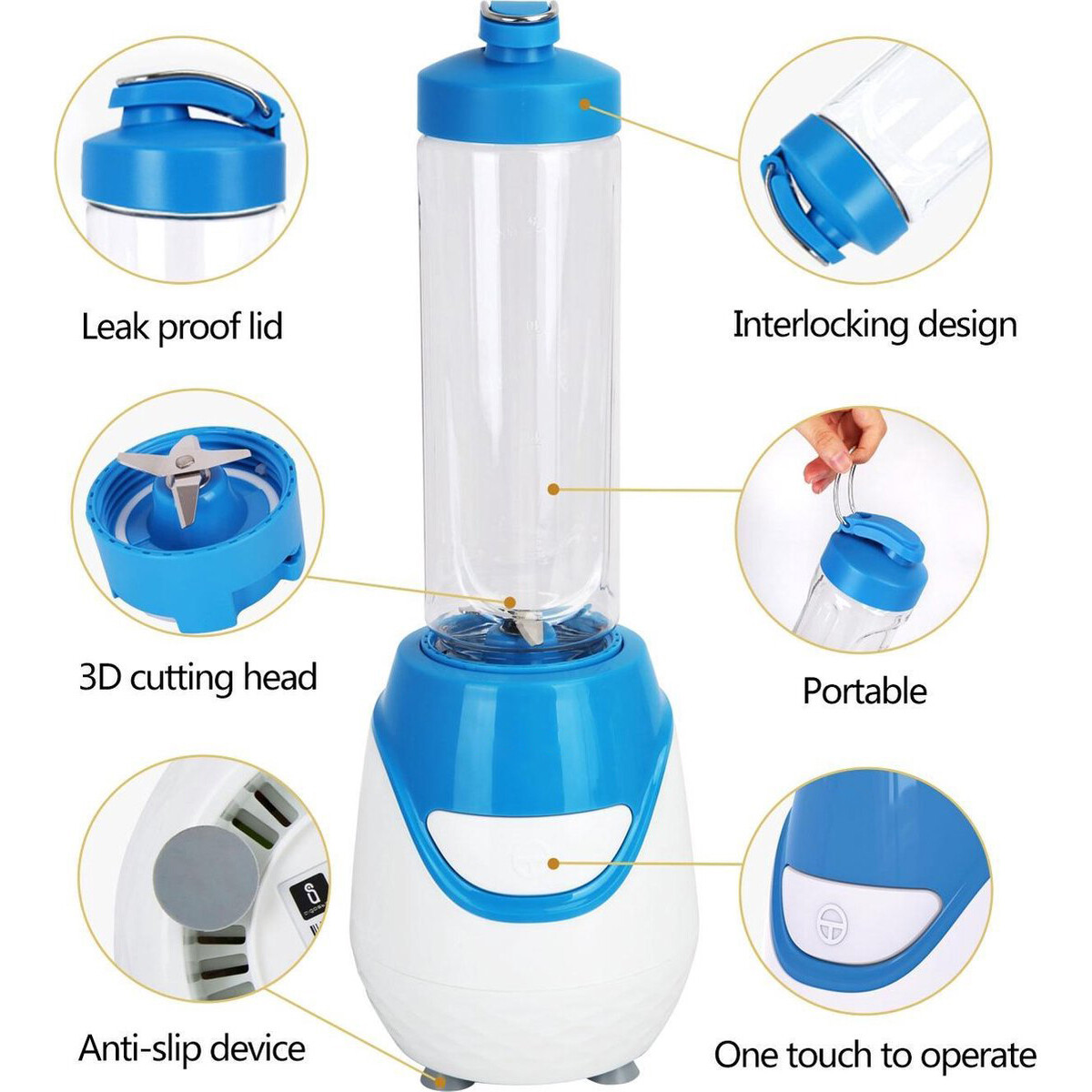 Smoothie-Maker - Aigi Birno - 0.6 Liter - 600 Watt - Blau