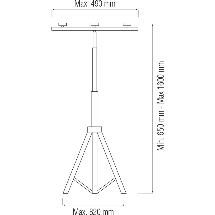 Bau Teleskop Stative - Ausfahren - Aluminium - Doppel