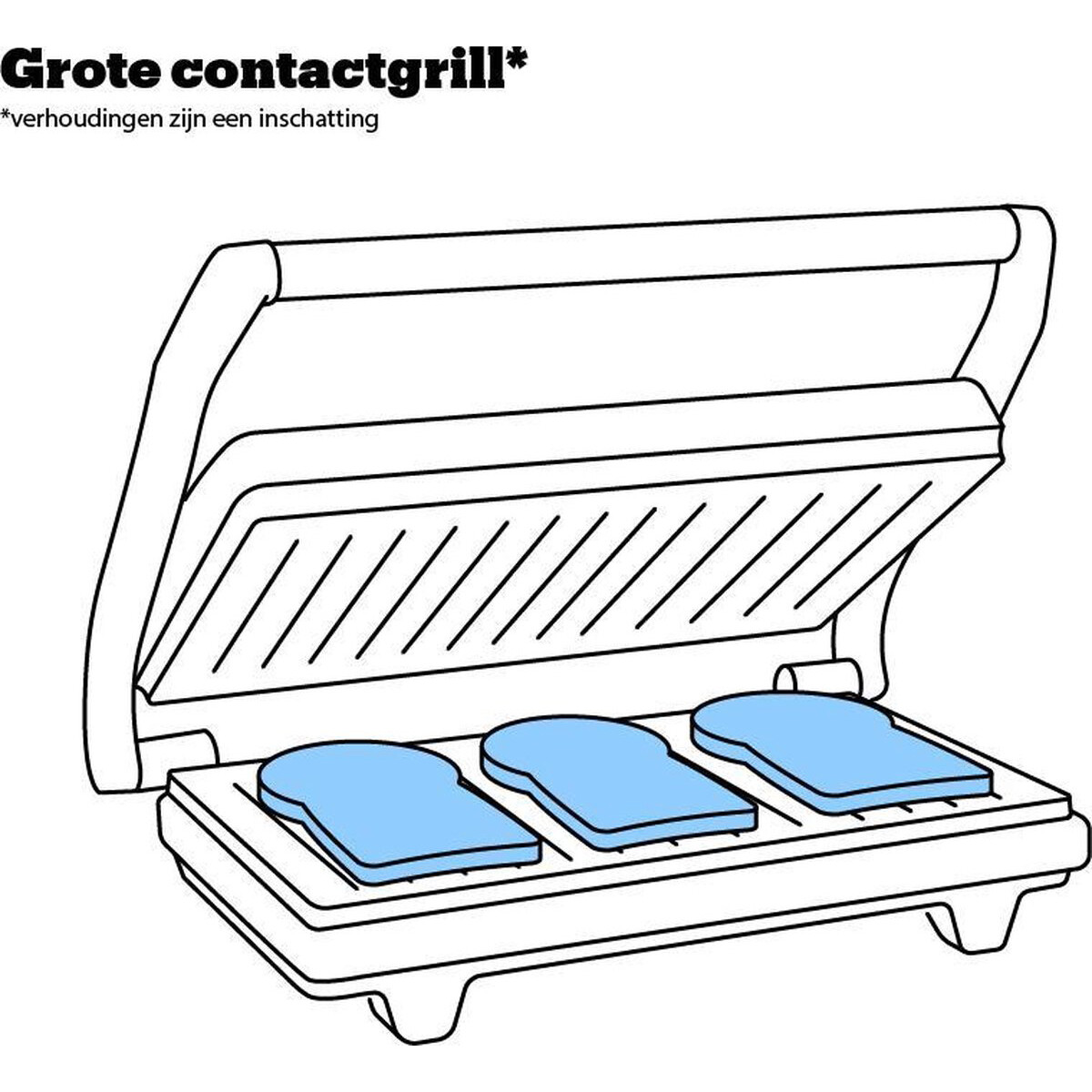 Kontaktgrill - Aigi Hitty - Cool Touch - RVS - Schwarz/Silber