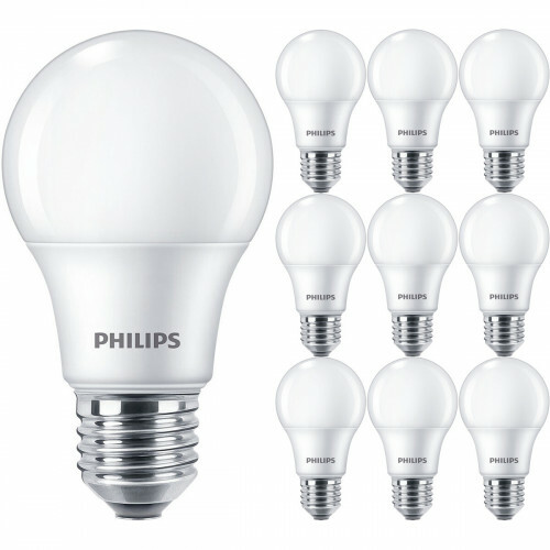 PHILIPS - LED-Lampe E27 10er-Pack - Corepro LEDbulb E27 Matt Birnenform 8W 806lm - 830 Warmweiß 3000K | Ersetzt 60W