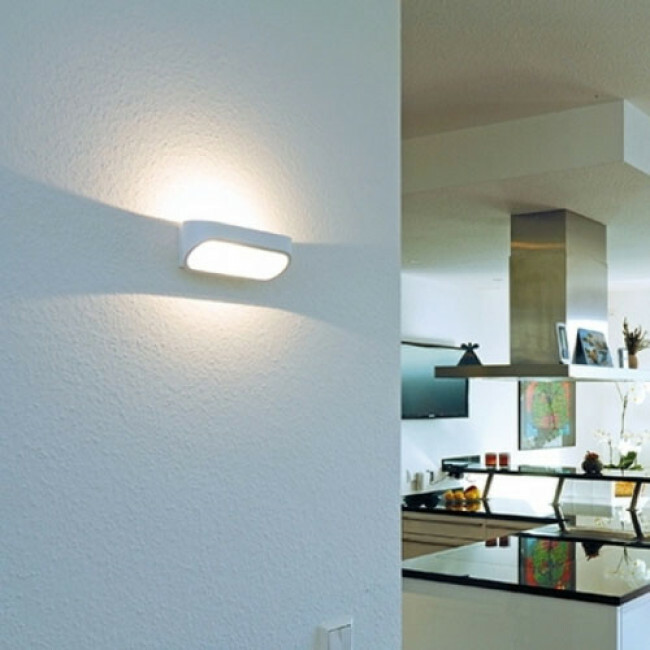 LED Wandlampe - Mattweiß LED - Universalweiß BES Oval | Aluminium - 6W 4000K - - Wandleuchte