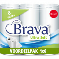 Brava - Super Küchenpapier - 6 Rollen - Ultra absorbierendes Küchenpapier - Ultra Clean Küchenrolle - Vorteilspackung