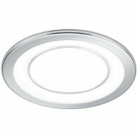 LED Spot - Einbauspot - Trion Cynomi - 10W - Warmweiß 3000K - Rund - Matt Chrom - Kunststoff - Ø140mm