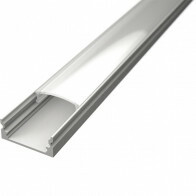 LED Streifen Profil - Delectro Profi - Weiß Aluminium - 1 Meter - 17.1x8mm - Aufbau