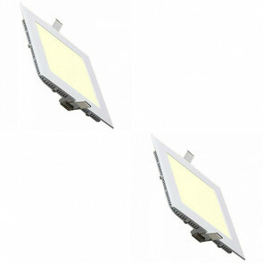 LED Spot / LED Downlight / LED Paneel Set BSE Slim Vierkant Inbouw 12W 2700K Warm Wit 170mm Spatwaterdicht Pack