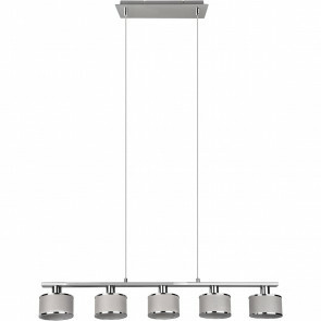 LED Hanglamp - Hangverlichting - Trion Niki - E27 Fitting - 1-lichts - Rond - Mat Zilver - Aluminium