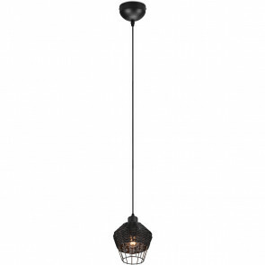 LED Hanglamp - Hangverlichting - Trion Bera - E27 Fitting - 1-lichts - Rond - Zwart - Aluminium