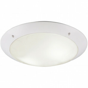 LED Plafondlamp - Trion Camiro - Opbouw Rond - Waterdicht IP54 - E27 Fitting - 2-lichts - Mat Wit - Kunststof