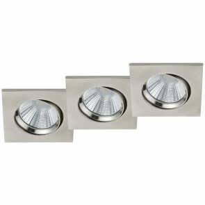 LED Spot - Inbouwspot - Trion Paniro - Vierkant 5W - Dimbaar - Warm Wit 3000K - Mat Nikkel - Aluminium - 80mm