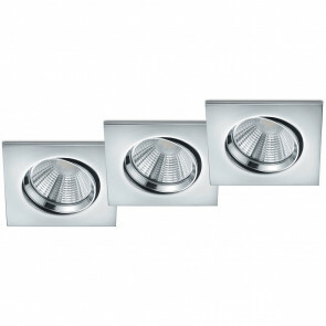 LED Spot - Inbouwspot - Trion Paniro - Vierkant 5W - Dimbaar - Warm Wit 3000K - Mat Zwart - Aluminium - 80mm
