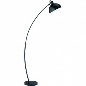 LED Vloerlamp - Trion Recine - E27 Fitting - 1-lichts - Rond - Glans Zwart - Aluminium