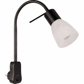 Stekkerlamp met Schakelaar - Trion Fukara - E14 Fitting - 4.9W - Warm Wit 3000K - Mat Zwart - Metaal 1