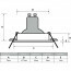 OSRAM - LED Spot Set - Parathom PAR16 927 36D - Pragmi Delton Pro - GU10 Fitting - Dimbaar - Inbouw Rond - Mat Wit - 3.7W - Warm Wit 2700K - Kantelbaar - Ø82mm Lijntekening Armatuur