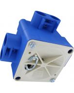 ABB - Centraaldoos - Hafobox - 55mm - 5/8inch - Incl. Deksel - Blauw