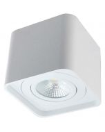 LED Opbouwspot - Plafondspot - 8W Rond - Draaibaar - Natuurlijk Wit 4200K - Mat Zwart Aluminium