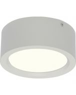 LED Downlight - Opbouw Rond Hoog 15W - Natuurlijk Wit 4200K - Mat Wit Aluminium - Ø180mm