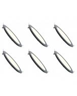 LED Downlight Slim 6 Pack - Inbouw Rond 3W - Natuurlijk Wit 4200K - Mat Zwart Aluminium - Ø90mm