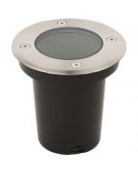 LED Grondspot - Viron Mia - Inbouw - Vierkant - GU10 Fitting - Waterdicht IP65 - Grijs - RVS - Ø110mm