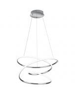 LED Hanglamp - Trion Corcy - 27W - Natuurlijk Wit 4000K - Dimbaar - Rond - Mat Wit - Aluminium