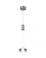 LED Hanglamp - Hangverlichting - Trion Franco - 7.2W - 1-lichts - Warm Wit 3000K - Rond - Mat Nikkel - Aluminium