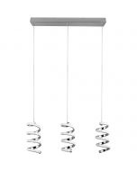 LED Hanglamp - Trion Bomela - E27 Fitting - Rond - Glans Chroom  - Aluminium