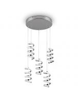 LED Hanglamp - Trion Bomela - E27 Fitting - Rond - Glans Chroom  - Aluminium