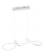 LED Hanglamp - Trion Corcy - 27W - Natuurlijk Wit 4000K - Dimbaar - Rond - Mat Wit - Aluminium