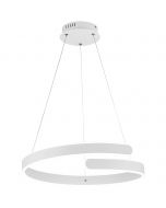 LED Hanglamp - Trion Corcy - 27W - Natuurlijk Wit 4000K - Dimbaar - Rond - Mat Wit - Aluminium