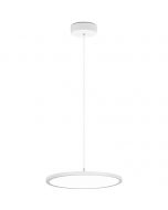 LED Hanglamp - Trion Corcy - 27W - Natuurlijk Wit 4000K - Dimbaar - Rond - Mat Wit - Aluminium