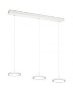 LED Hanglamp - Trion Corcy - 27W - Natuurlijk Wit 4000K - Dimbaar - Rond - Mat Wit - Aluminium