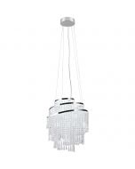 LED Hanglamp - Trion Mop - 38W - Aanpasbare Kleur - Dimbaar - Rond - Chroom - Metaal 1