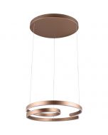 LED Hanglamp - Trion Renie - 68W - Warm Wit 3000K - Dimbaar - Rond - Coffee - Metaal 1