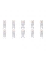 LED Lamp 10 Pack - G9 Fitting - Dimbaar - 3W - Helder/Koud Wit 6000K - Melkwit | Vervangt 32W