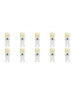 LED Lamp 10 Pack - G9 Fitting - Dimbaar - 3W - Helder/Koud Wit 6000K - Transparant | Vervangt 32W