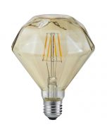 LED Lamp - Filament - Trion Dimano - E27 Fitting - 4W - Warm Wit 2700K - Amber - Aluminium