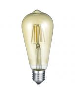 LED Lamp - Filament - Trion Limpo - E27 Fitting - 7W - Warm Wit 2700K - Glans Chroom - Glas