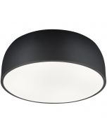 LED Plafondlamp - Plafondverlichting - Trion Barnon - E27 Fitting - 4-lichts - Rond - Mat Zwart - Aluminium