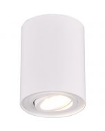 LED Plafondlamp - Plafondverlichting - Trion Cosmin - GU10 Fitting - 1-lichts - Rond - Mat Wit - Aluminium