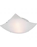 LED Plafondlamp - Plafondverlichting - Trion Colmino - E27 Fitting - 1-lichts - Vierkant - Mat Wit - Aluminium