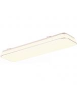 LED Plafondlamp - Plafondverlichting - Trion Povino - 30W - Warm Wit 3000K - Dimbaar - Rechthoek - Mat Nikkel - Aluminium