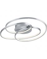 LED Plafondlamp - Trion Gilo - 38W - Warm Wit 3000K - Dimbaar - Rond - Mat Nikkel - Aluminium