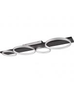 LED Plafondlamp - Trion Hakura - 46W - Natuurlijk Wit 4000K -  Dimbaar - Sterlicht - Rond - Mat Wit - Kunststof