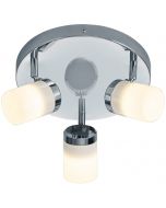 LED Plafondspot - Trion Artion - GU10 Fitting - Spatwaterdicht IP44 - Rond - Mat Chroom - Aluminium 